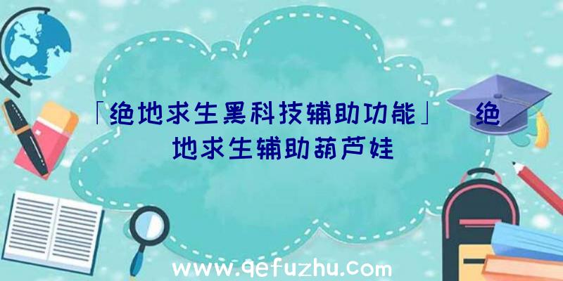 「绝地求生黑科技辅助功能」|绝地求生辅助葫芦娃